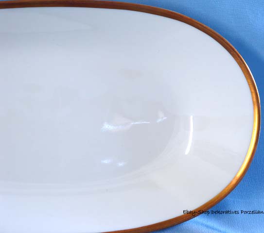 Ovale Platte 24,3 cm Rosenthal Bettina Elfenbein Goldr